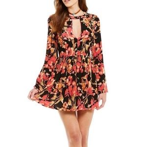 Free People Tegan Floral Cutout Dress
